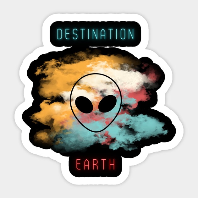 Alien in space Sticker by JLBCreations